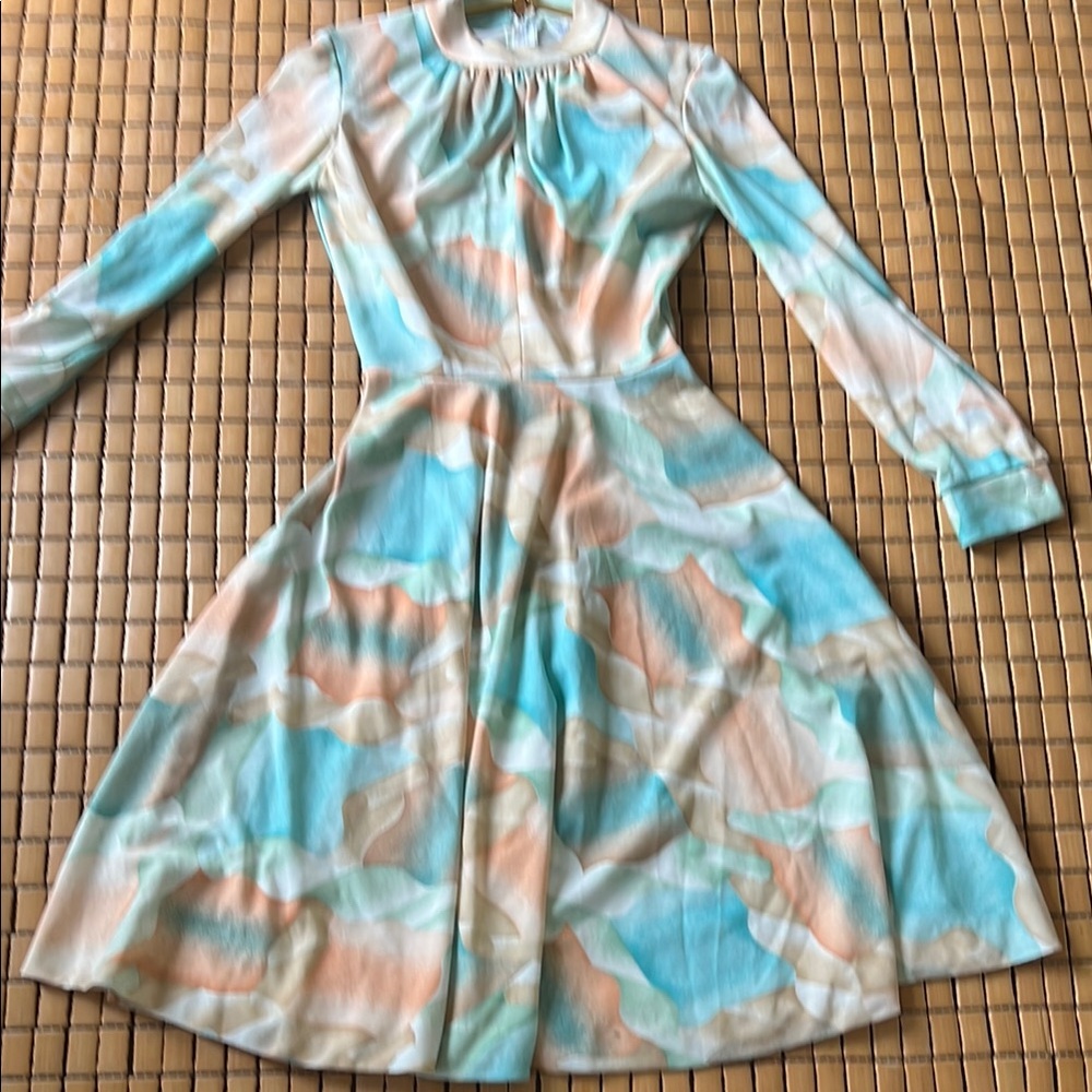 Vintage Sears Multicolor Long Sleeve Dress